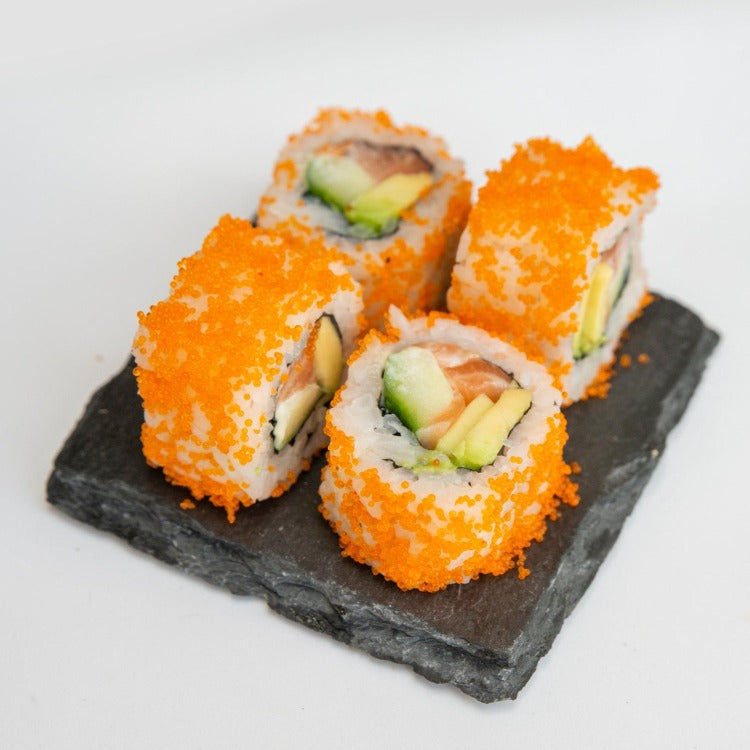 Sushi Roll with Orange Tobiko