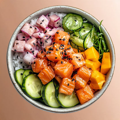 Salmon Poke Hand Cut Frozen Pack 1LB