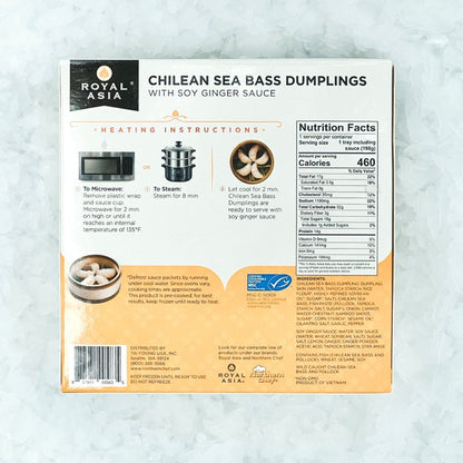 Chilean Sea Bass Dumpling with Soy Ginger Sauce 7oz