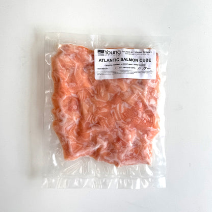 Salmon Poke Hand Cut Frozen Pack 1LB